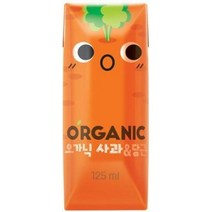 오가닉 사과 & 당근 주스, 사과&당근, 125ml, 6개