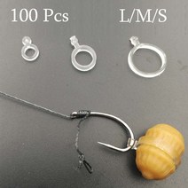 낚시용품 버클 100Pcs 흰색 PE 펠 렛 미끼 붕대 탄성 투한 잉어 거친 낚시 태 클 밴드 기어 액세서, s