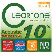 Cleartone - Phosphor Bronze Acoustic Extra Light / 어쿠스틱 스트링 010-047 (7410)