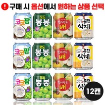 봉봉 코코팜 포도 갈아만든 배 큰집 식혜 238ml 12캔 과일주스 어린이음료 포도봉봉, 코코팜 238ml 12캔