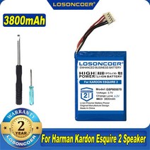 Harman Kardon Esquire 2 스피커 용 100% 오리지널 LOSONCOER 3800mAh GSP805070 배터리