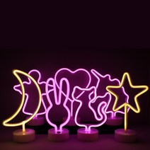 LED 네온사인 조명 스탠드 무드등 인테리어 소품 7종, 유니콘