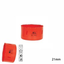 디앤씨공작소 바이메탈 홀쏘 홀컷터 홀쇼 21MM 목공용홀쏘 컵홀쏘 매립등타공, 1개