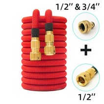 소방 호스 / 연결 부속 걸이 물 노즐 매직 정원 water hose 5, 커넥터가 있는 빨간색, 33ft-10m 확장