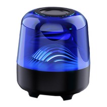 GHSHOP 홈 오피스용 LED 무선 스피커 터치 컨트롤 360도 스테레오, 포장 크기 4.53x4.53x5.12inch, 주요 플라스틱, 파란색