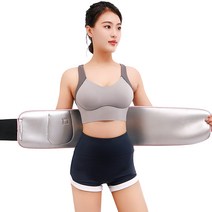 아브힐 은나노 원사이즈 남녀공용 다이어트 운동 복부 땀복 벨트, 핑크