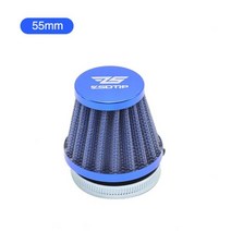 SCL MOTOS 범용 35mm 38mm 42mm 45mm 58mm 버섯 머리 오토바이 카뷰레터 에어 필터 클리너 흡입 파이프 스쿠터 개조 헤드, CHINA_Blue 55mm