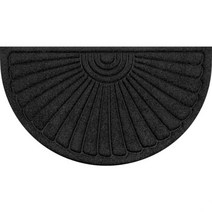 미국 아파치 반원 매트 현관 매트 발매트, 블랙 반원