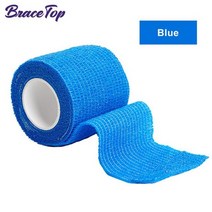 스포츠용품 액세서리 BraceTop 4.5m 다채로운 스포츠 자기 접착 탄성 붕대 랩 테이프 Elastoplast 무릎 지, 04 Blue, 05 15cm X 4.5m