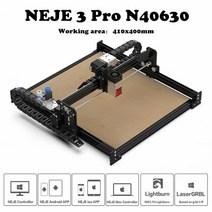 레이저조각기 레이저가공기 레이저 cnc 조각기 가공기 neje 3 pro n40630 커터 고정밀 다이오드 조각 나무 절단 프린터 풀번 앱 제어, 아내 3 프로 n40630