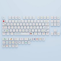 PBT 소재 XDA 높이 볼캡 열승화 모티브 패턴 130키 빅 풀세트 범용 기계식 키보드 키캡, 색깔11