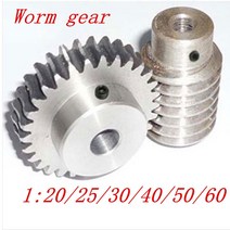 로드 포함 1M 웜 기어 강철 감속비 20 25 30 40 50/60 톱니 120 보어 8mm 1 세트, gear 60T with rod, worm gear bore 10mm, 1개