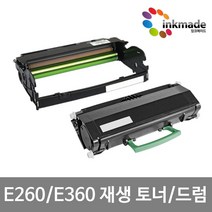 렉스마크 E260 재생 토너 드럼 E260X22G E260A11P, 9000매 재생토너(반납없음), 1개