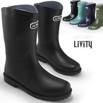 230~250mm LIVITY 여성용 미들 레인부츠 텃밭장화 작업화 샌들 젤리슈즈 S700