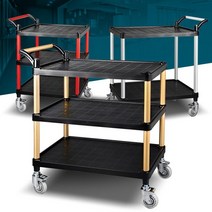 대형음식점 식사운반용 저소음 조립식 서빙카트 이동식카트 학교급식, 프리미엄서빙카트 2단(중) 레드