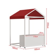 플리마켓 가판대 진열대 부스 노점 매대 야외 이동식, 길이1.8미터폭1.8미터높이2.5