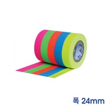 PRO GAFFER TAPE 끈적임 없는 1인치 프로게퍼테이프 (폭24mm x 길이23m), 1개, 형광오렌지/G125MFLORA