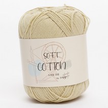 위빙샵 소프트코튼 50g 5+1 면사 면실 가방실 뜨개실 위빙실, 09 베이지민트