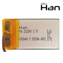 더한 리튬 폴리머 배터리 충전지 252540 245mAh, 1개
