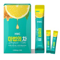 HWC 마법의차 아이돌물 녹차 꿀 레몬 우엉 호밧 우바홍차 함유, HWC 마법의차 1박스