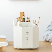 시우리빙 허니콤 회전식 다용도 수납함 연필꽂이, 허니콤 회전 연필꽂이-핑크