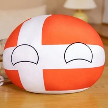 컨트리볼 침대 쇼파 베개 나라별 폴란드볼 인형 인테리어 쿠션 국가 공, 덴마크, 10cm (홀더)