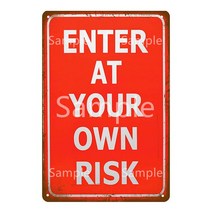 차분한 경고 유지 빈티지 주석 기호 금속 접시 차고 위험에 대한 아내 벽 장식 조심하십시오 남자 동굴 YI-237, 20x30cm, YD13572I