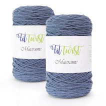 쎄비 필 트위스트 마크라메 2볼번들, 5.데님블루, 1개