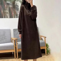 해피유통 여성 터틀넥 박시 레깅스 롱 원피스