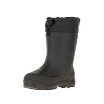 Kamik Footwear Kids Snobuster1 단열 스노우 부츠 (토들러/리틀 키드/빅 키드), 빅 키드(8-12세), 4 빅 키드, 검은색