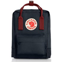 Fjallraven 칸켄 미니 클래식 에브리데이 백팩 네이비 롱 스트라이프, Black/Ox Red