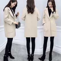 여성 모직코트 정장 자켓 빅사이즈 겨울 반코트 점퍼