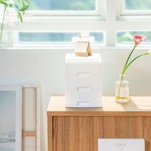 창신리빙 블랑 서랍장 18cm 3단 플라스틱 수납장 정리함