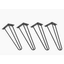 (높이40cm)낮은 콘솔 티테이블용 블랙 스틸 다리 부속(4개 SET) 철물 부품 DIY 철제