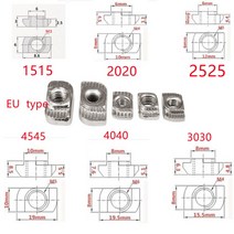 스텐 리벳 팝너트 m3 m4 m5 m6 m8 T 너트 해머 드롭 슬라이딩 고정 1515 2020 2525 3030 4040 4545 EU 알루미늄 압출, 45-M6 10PCS