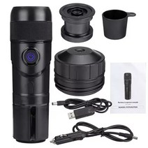에스프레소 머신 휴대용 커피 메이커 자동차 DC 12V EXPRESSO NESPRESSO DOLCEGUSTO 캡슐 파우더 홈 오피스, with adapter
