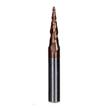 조각용 테이퍼 볼 노즈 엔드 밀 CNC 절단 도구 1843-1846 0.250.50.751.0 20L x D6 OVL50mm 6mm 생크 20mm, 한개옵션0