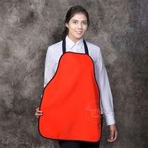 AF1802 오렌지색손님용앞치마/벨크로턱받이/손님용앞치마/손님앞치마/어린이집앞치마/어린이집/단체앞/식당/편한앞치마/이쁜앞치마/예쁜앞치마/봉사앞치마/보육교사/봉사