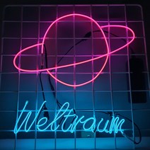몽환적인 행성 레터링 네온사인 NEON 집들이선물 홈바꾸미기 인테리어소품 무드등, 노랑