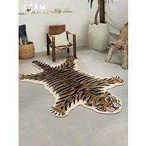 호랑이 카펫 러그 침실 카페 바닥인테리어 호피