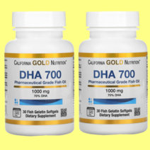 캘리포니아골드뉴트리션 DHA 700 1 000mg 30정 2병, 상품, 2개