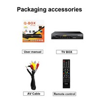 위성 TV 수신기 dvb t2 s2 콤보 qbox h264 디코더 풀 hd 1080p 지원 멀티미디어 재생 디지털 셋톱 박스, 오 플러그