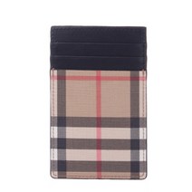 [버버리] [BURBERRY] 빈티지 체크 캔버스 레더 카드 지갑 8016616