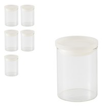 무인양품 MUJI 내열유리 원형 보존용기 6개 MDC41A0A, 320ml