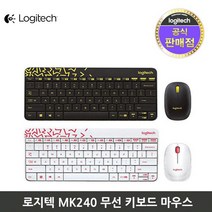 MK240 Nano 무선 키보드마우스세트 표준키보드 정품, 블랙