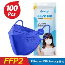 Mascarillas ffp2 어린이 키즈 KN95 마스크 niños fpp2 colores homologada espaa a ffp2mask 6-14 Years Boys Gir, 100PCS Blue