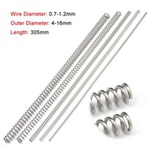 인장스프링 스텐인장스프링 금형 1/2/305 PCS 0.7mm Y 형 압축 스프링 장압 와이어 직경 0.8/1/1/304. 2mm 스테인레스 스틸 사용자 정의 가능, 10 Pcs, 0.7x8x305mm