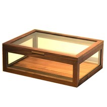 우드 쇼케이스 미니 수납장 원목 쿠키 미닫이 디저트 진열대 1단 카페 진열장