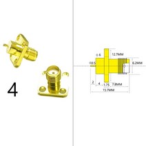 1PC SMA Male/ Female RF 동축 커넥터 패널 마운트 플랜지 섀시 솔더 포스트 와이어 터미널 어댑터 Goldplated Wholesale Price, 04 Type4