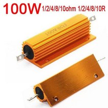튜브 앰프 테스트 더미 부하 전력 증폭기용 금속 저항기 100W 와트 1ohm 1R 2ohm 4 ohm 4R 8ohm 10ohm 10R, 단일, 1개, 2ohm 2R